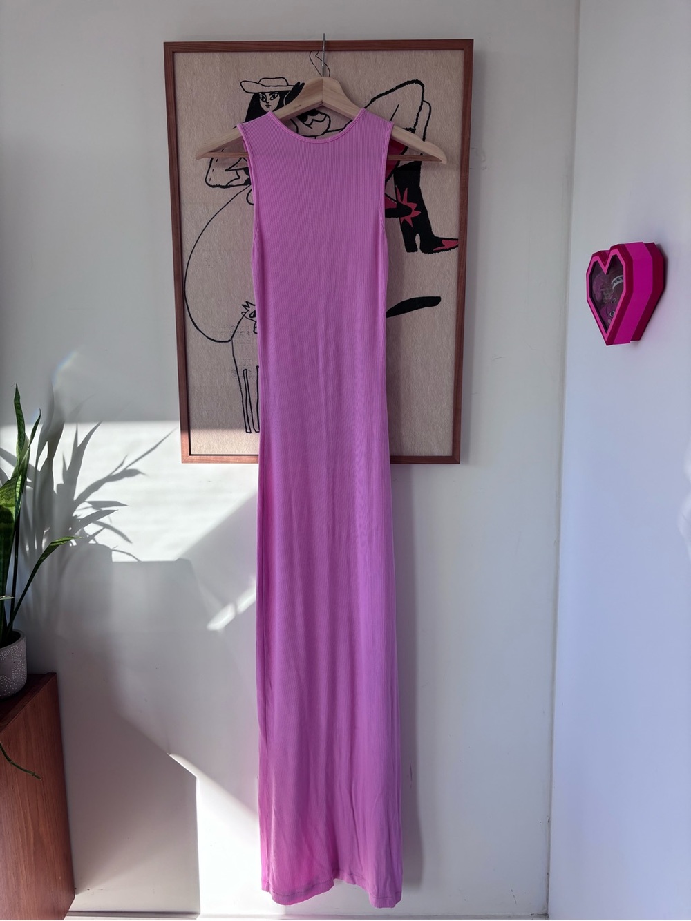SKIMS Lavender-Pink Sleeveless Maxi Dress